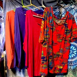 Bundle of 4 womens shirts size 3X/4X.